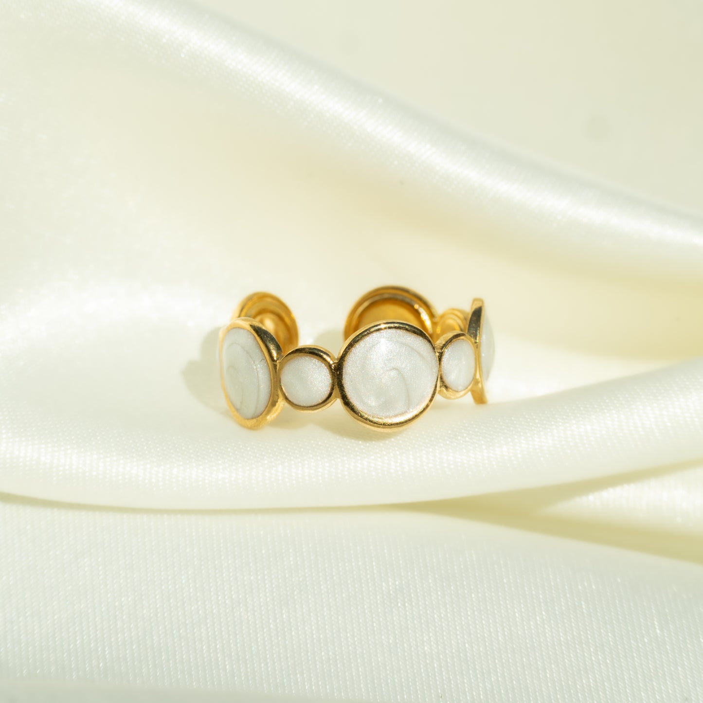 Curvy White Ring