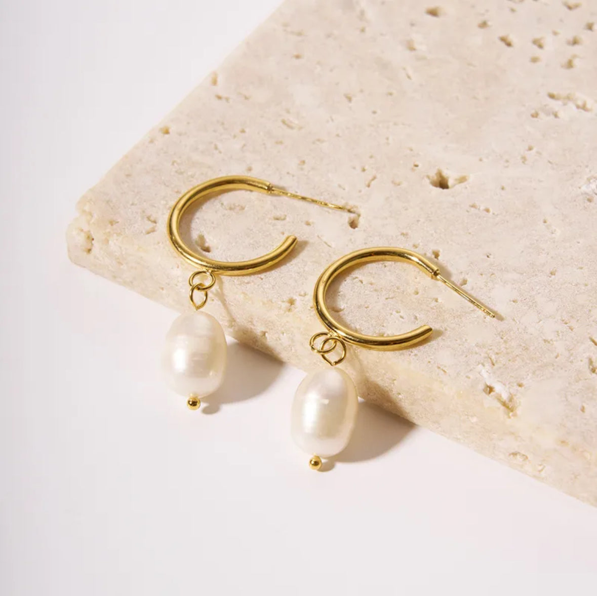 Timeless Pearl Hoop