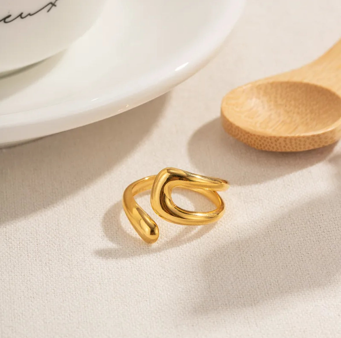 Golden Flow Ring