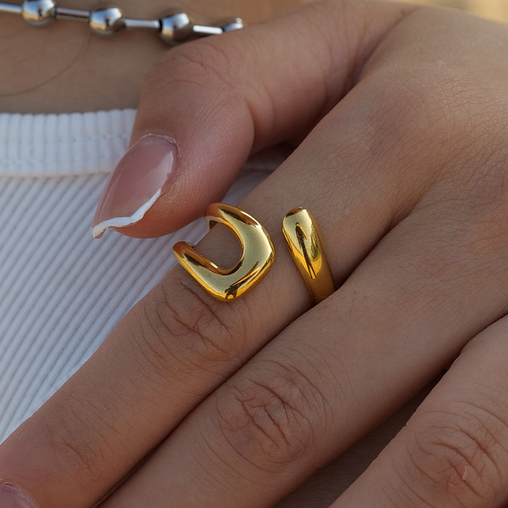Golden Flow Ring