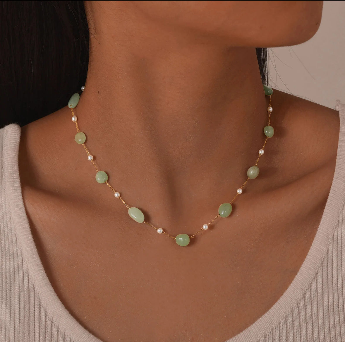 Elegant Pearl Stone Necklace