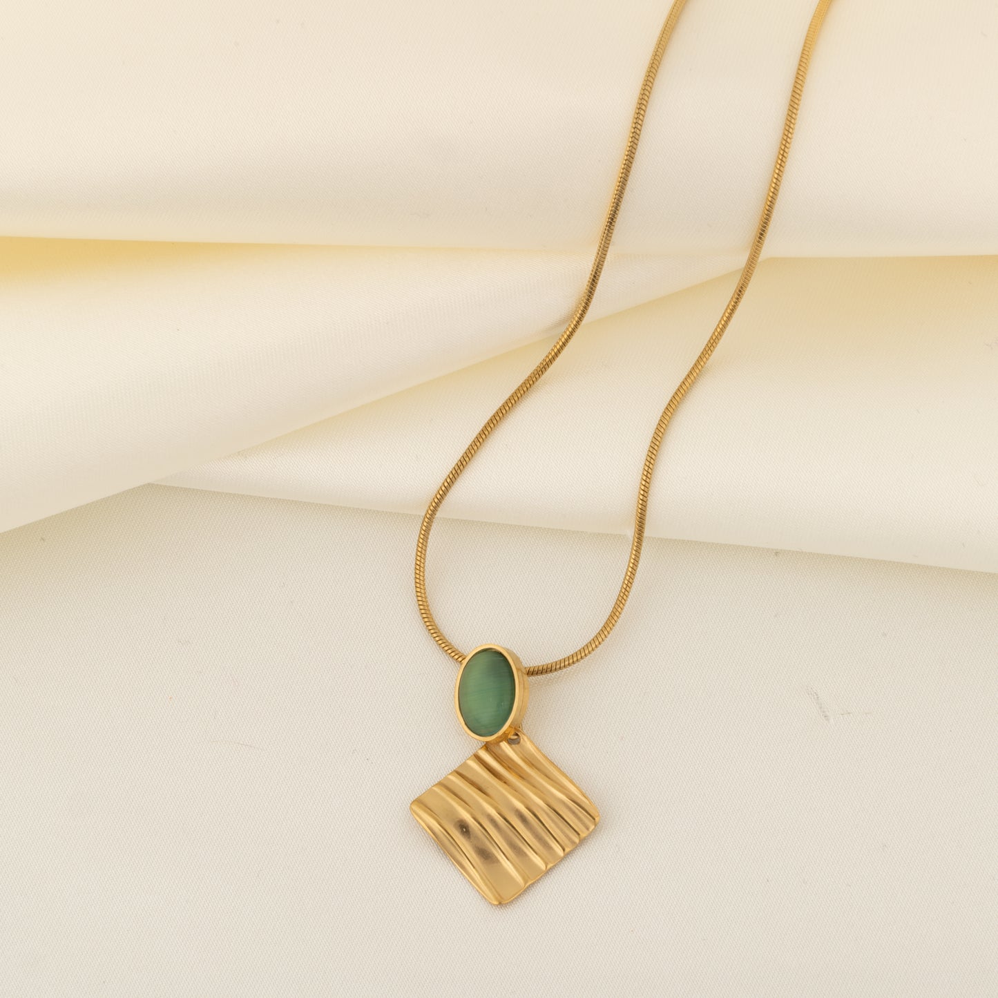 Luxe Emerald Leaf Necklace