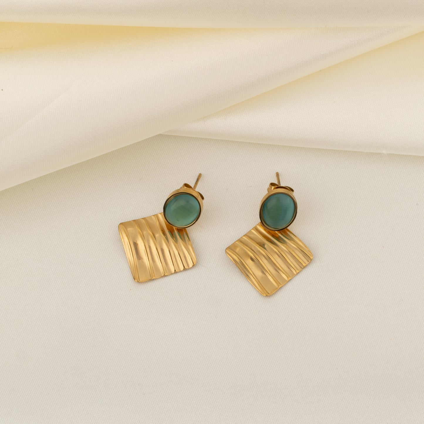 Luxe Emerald Leaf Earrings