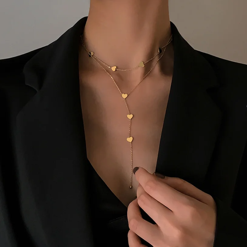 Long Heart Necklace