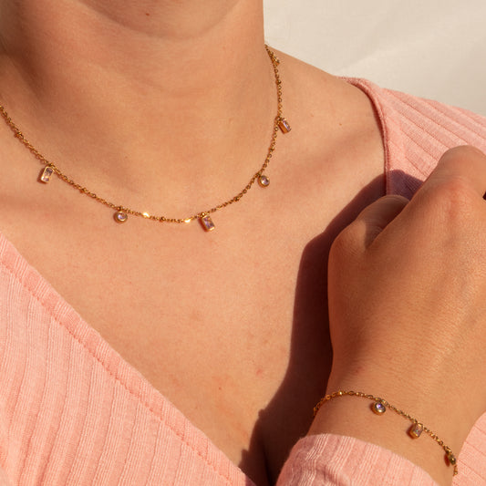 Soft Pink Blush Necklace