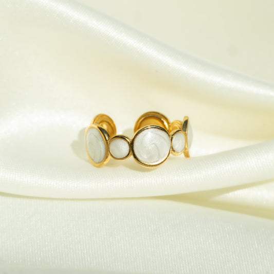 Curvy White Ring