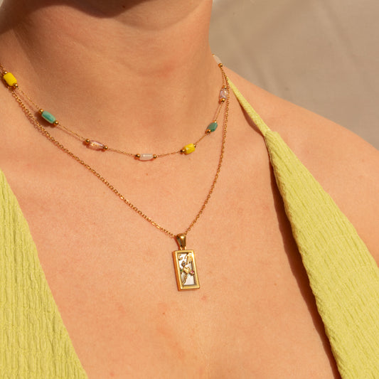 Pastel Pearl Necklace