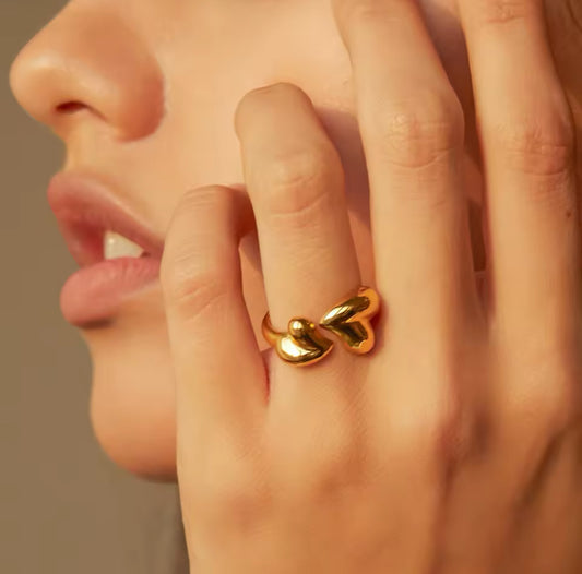 Double Heart Ring