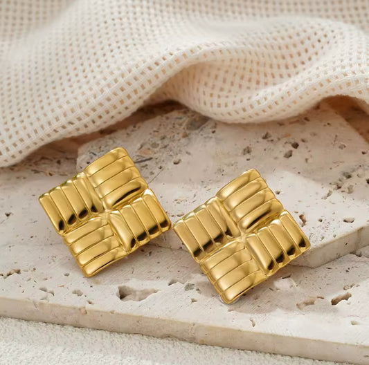 Geometric Glamour Studs