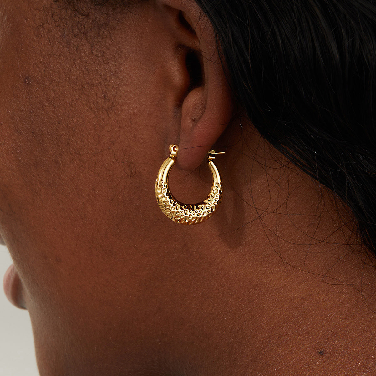 Golden Textured Earrings