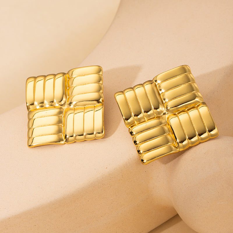 Geometric Glamour Studs