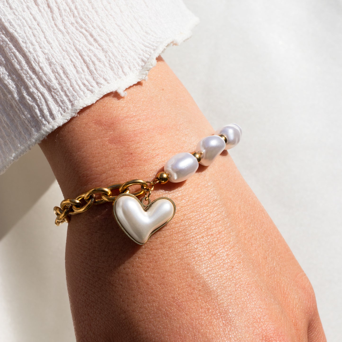 Pearl Heart Bracelet