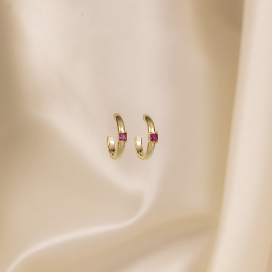Gold Pink Earring