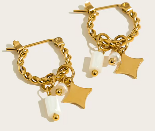 White Star Earring