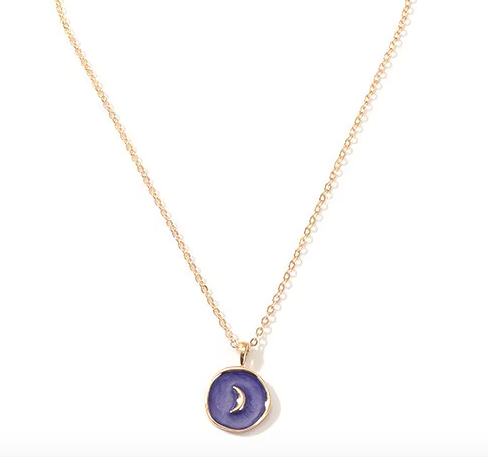 Mystic Purple Moon Necklace