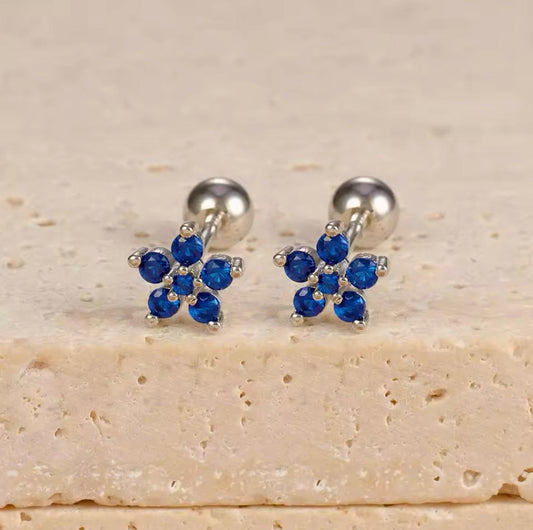 Blue Blossom Studs