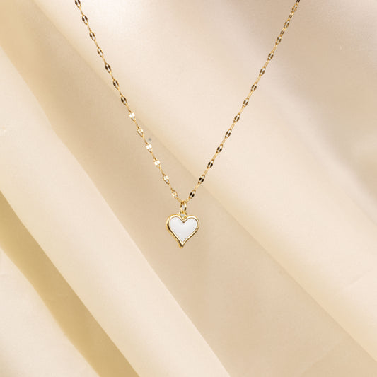 White Heart shape Necklace